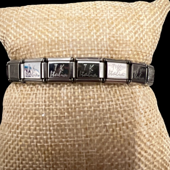 TK Italia Stainless Steel Slide Stretch Bracelet - Picture 2 of 2